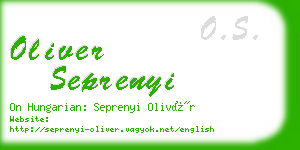 oliver seprenyi business card